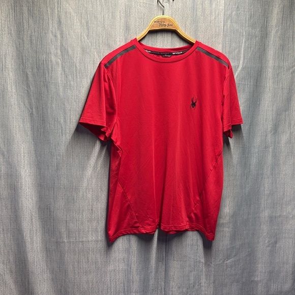 🚩 Spyder Red Short Sleeve Tee size medium - Picture 2 of 8